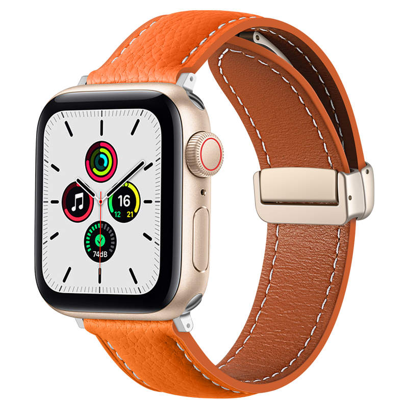 Apple Watch Strap Folding Buckle for iWatch Ultra Series 8 SE 7 6 5 4 3 2 1-Orange