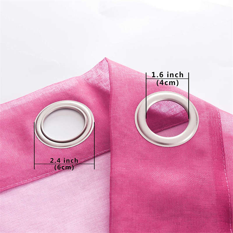 2 Panel Sheer Ombre Curtains Grommet Drapes for Girls Bedroom-PinkPurple