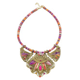 Fashion Ethnic Multicolor Necklace for Women-Purple