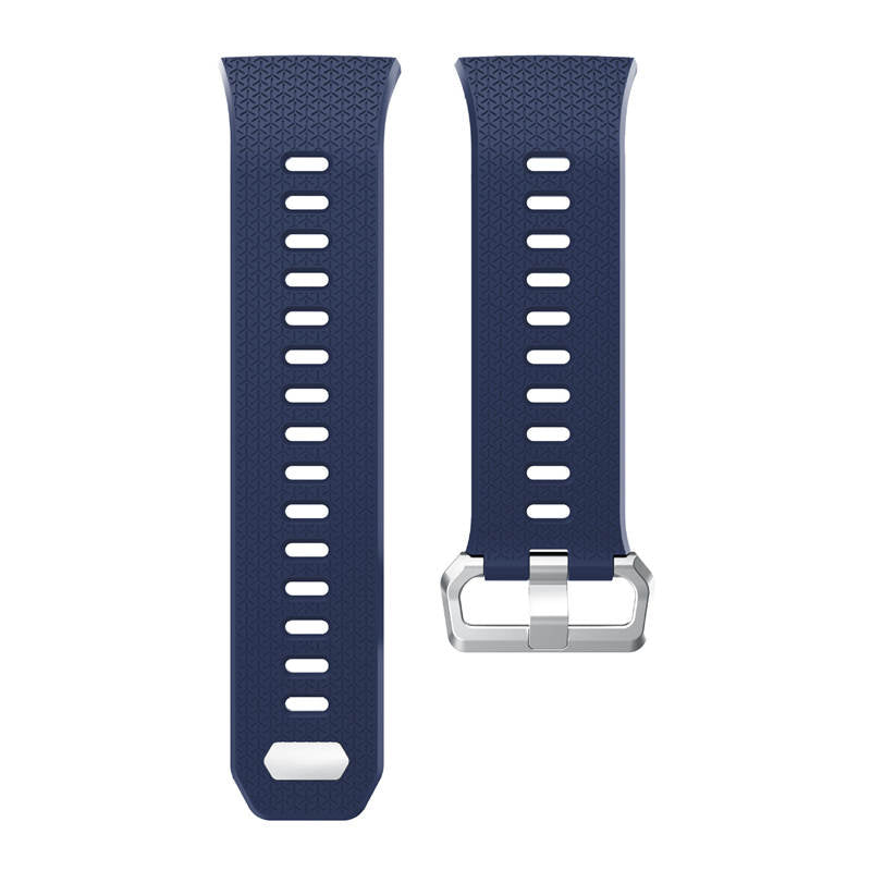 Soft Silicone Band For Fitbit Ionic Smart Watch Replacement Accessories-Navy Blue