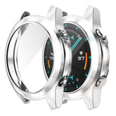 TPU Screen Protector Case For Huawei Watch GT2 42mm&46mm with HD Tempered Glass-Silver