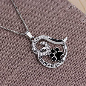 Always in My Heart Pendant Necklace Jewelry for Loss of Pet Memorial