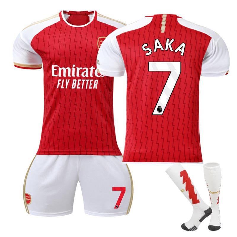 Arsenal F.C. Away Jersey SAKA #7 Soccer Jersey Kids Adult 3Pcs Jersey Kits