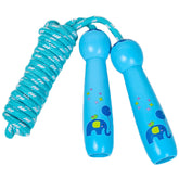 Kids Wooden Handle Jump Rope Adjustable for Outdoor Fun Activity-Blue