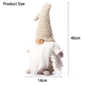 Holiday Gnome Christmas Elf Decoration Ornaments Thanks Giving Day Gifts -White