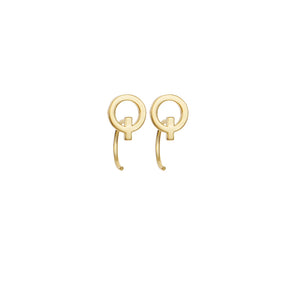 Alphabet Letter Earrings Personalized Initial Stud for Ladies Girls-Q