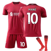 Liverpool Home Jersey 2022-23 MANE #10 Soccer Jersey Kids Adult 3-Pieces Jersey Kits