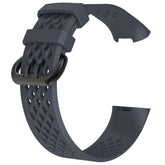 Watch Band for Fitbit Charge 3 Waterproof Band with Breathable Holes for Women Men-Rock Cyan