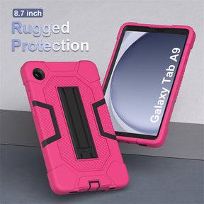 ShockProof Tablet Case with Stand for Samsung Galaxy A9 8.7 Inch-RoseBlack