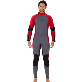 Adore Wetsuits Men's 5mm Premium Neoprene Full Suits for Scuba Diving,Spearfishing,Snorkeling,Surfing,Canoeing Dive Skin-D530003-Red