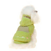 Dog Fleece Coat Hoodie Ultra Warm Thick Winter Jacket for Puppy-Green