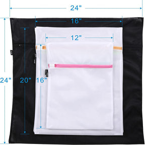 5Pcs Mesh Laundry Bags for Delicates with Premium Zipper Travel Storage Organize Bag for Blouse Underwear