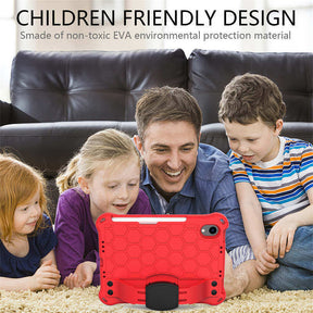 Hive iPad Case For iPad Mini 6 Durable Stand Cover With Shoulder Strap-RedBlack