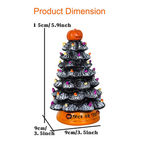 Glowing Resin Halloween Tree with Built-in LED for Indoor Decoration