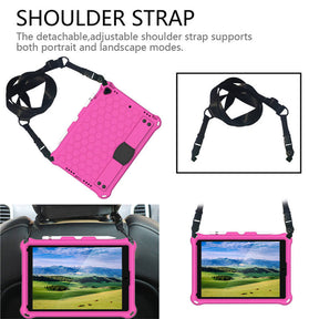 Hive iPad Case For iPad Pro/Air 10.5/iPad 10.2 Durable Stand Cover With Shoulder Strap-RoseBlack