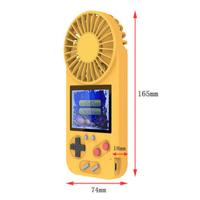 Handheld Game Console with USB Fan Built-in 500 Classic Games for Kids Adult-Orange