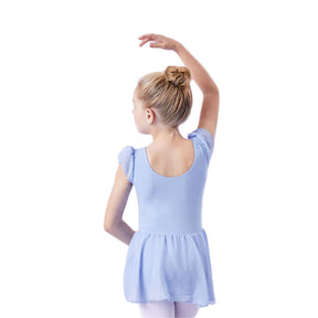 Toddler Ballet Leotard for Girls Dance Flutter Sleeve Skirt Ballerina Dress Outfit-Blue