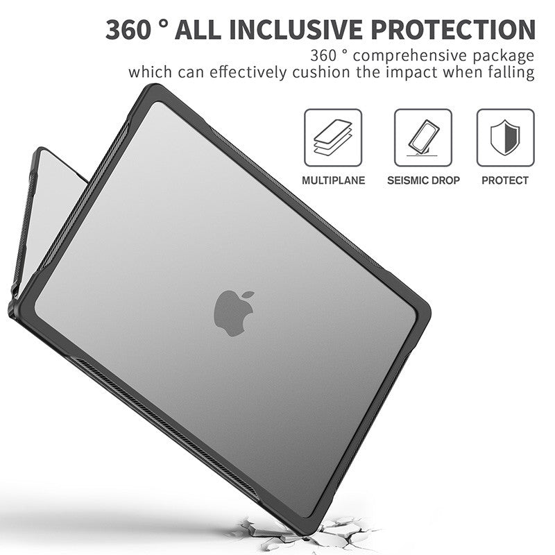 Shockproof Case Solid Color Compatible with Macbook Air 15 2023 A2941-Transparent