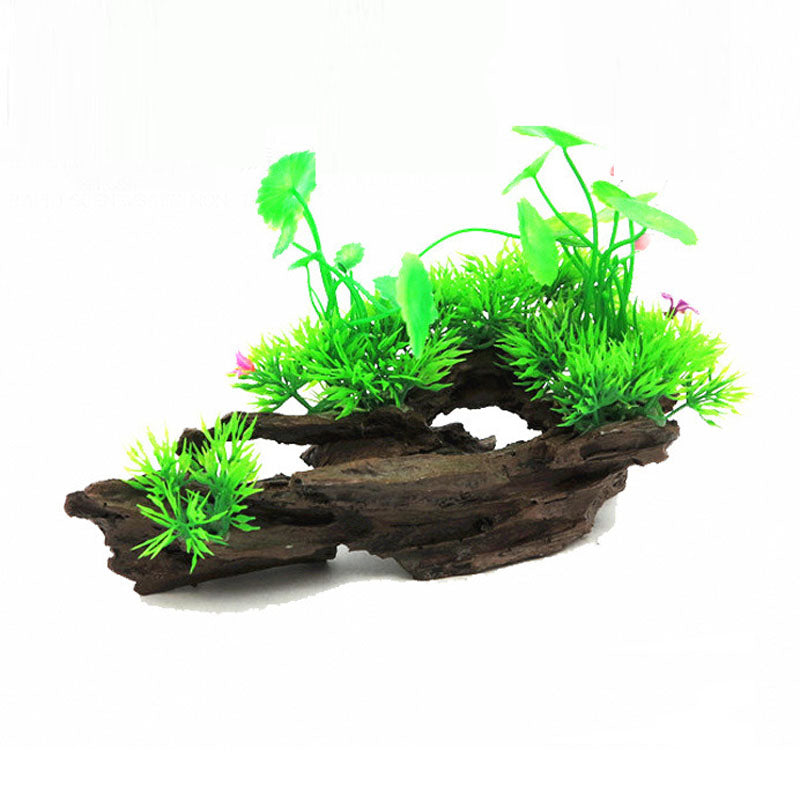 Reptile Resin Wood Aquarium Cave Decor for Fish Shrimp-D