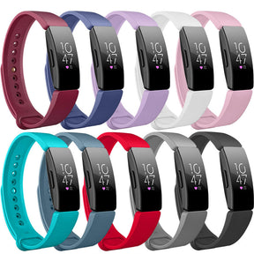 Watch Band For Fitbit Inspire HR Silicone Wrist Strap Replacement -White