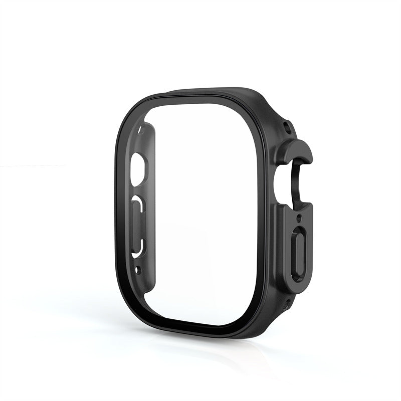 Screen Protector Case with Tempered Glass Film For Apple iWatch 8 Ultra -OriginalBlack