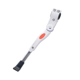 Adjustable Bike Kickstand Aluminum Rear Side Bicycle Stand for Bike 22inch-27inch-White