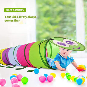 Kids Tunnel Pop Up Crawl Through Toy for Boys Girls Indoor Crawl Toy-Caterpillar