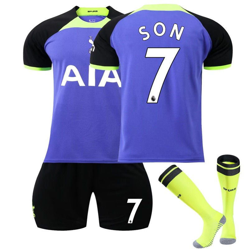 SON #7 Tottenham Hotspur F.C Away Jersey 2022/23 Soccer Jersey Kit Football T-shirt Set For Adult Kids