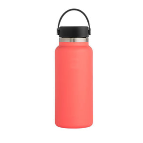 Stainless Steel Thermos Cup Wide Mouth Water Bottle for Outdoor Travel-Coral