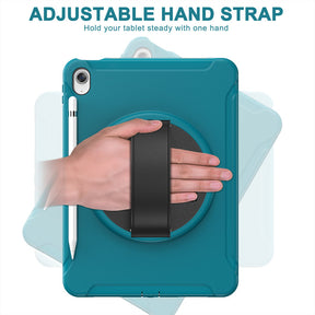 Tablet Case For iPad 10th with 360¡ã Kickstand/Hand Strap Shockproof-Blue1