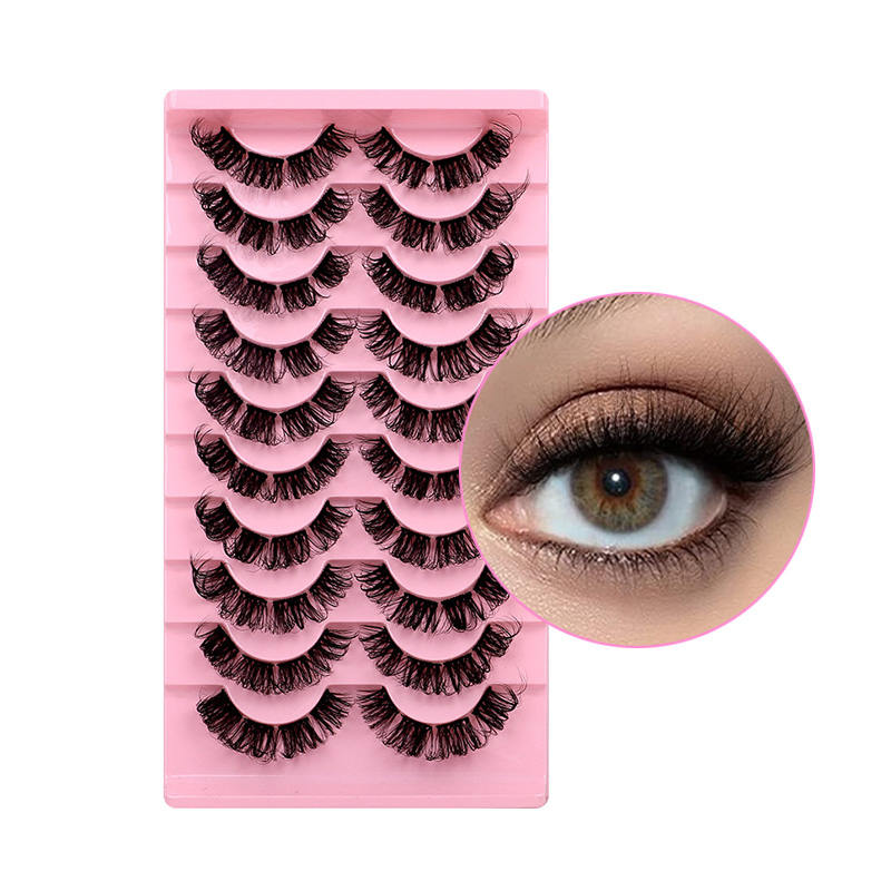 Russian Strip Lashes Reusable False Eyelashes Natural D Curl-02