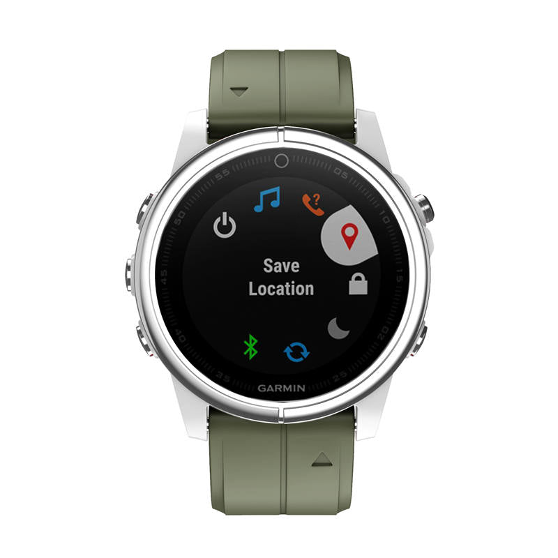 Silicone Replacement Band 20mm Quick Release Easy Fit For Garmin Fenix 5S/5S Plus/6S/6S Pro Smartwatch Black Steel Buckle-Army Green