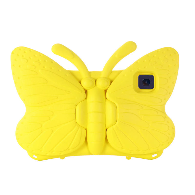 Butterfly Samsung Tablet Case for Galaxy Tab A8 10.5 Inch 2021 (SM-X200/SM-X205/SM-X207)-Yellow