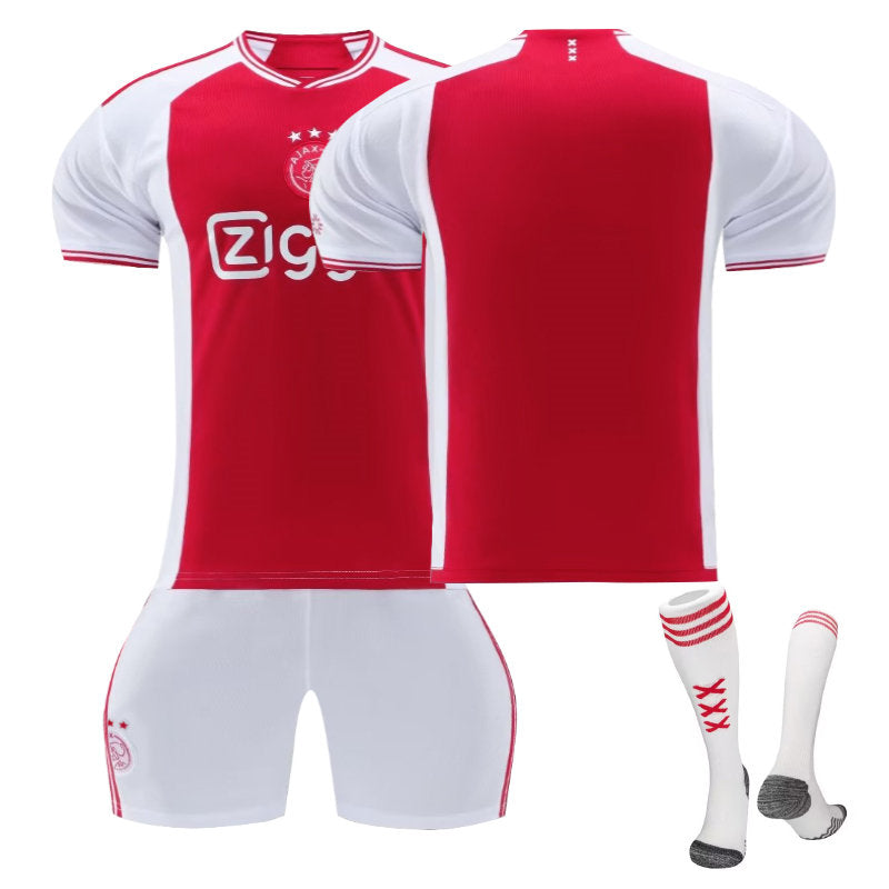 Ajax Home Jersey 23/24 Soccer Practice Outfits for Kids Adults