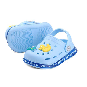 Childrens Clogs Boys Girls Soft Sandals Lightweight Non-Slip Shoes-SkyBlue