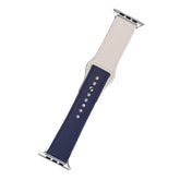 Leather Loop Replacement Band for iWatch Series SE/6/5/4/3/2/1-BlueWhite