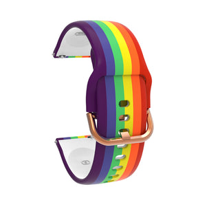 Rainbow Silicone Watch Band For Samsung Galaxy Watch 42/46mm Gear S3 Frontier/Classic(Rainbow)