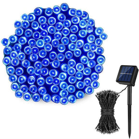 Solar Christmas Lights 72ft 200 LED 8 Modes Solar String Lights Waterproof-Blue