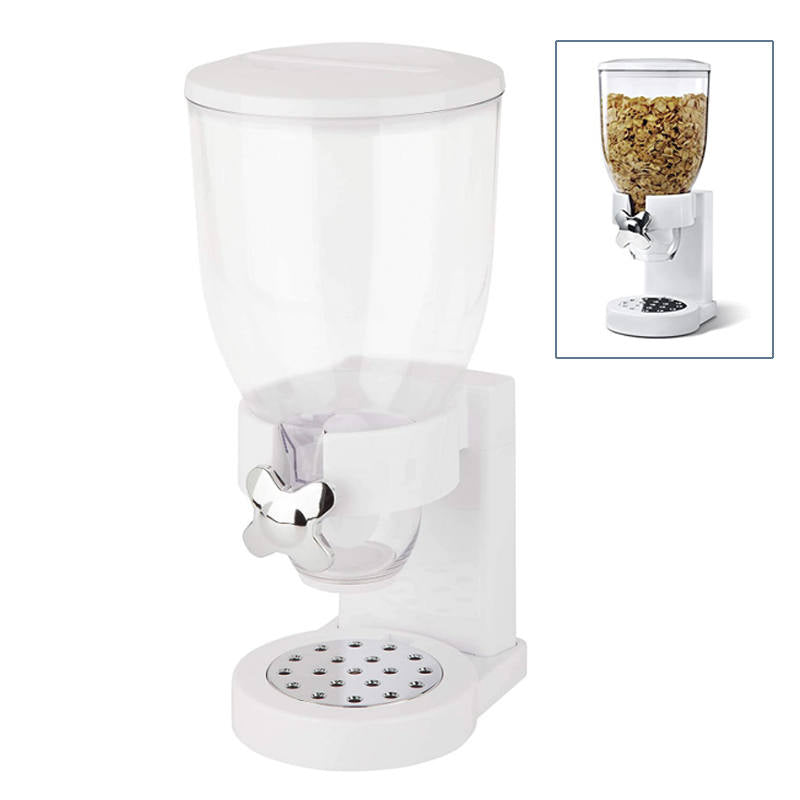 Dry Food Cereal Control Convenient Storage Single Control White