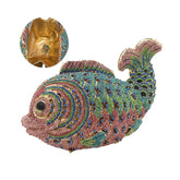 Mini Women Fish Evening Bags Crystal Clutch Purse Rhinestone Handbags with Chain-16A