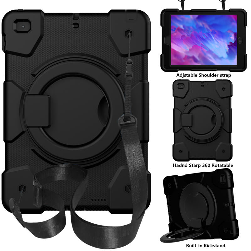 iPad Case For iPad 9.7/Air 2 with 360¡ãSwivel Stand-Black