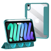 Transparent Magnetic Removable Cover For iPad 10th 2022 10.9 Ultra Slim Smart Case-Dark Green
