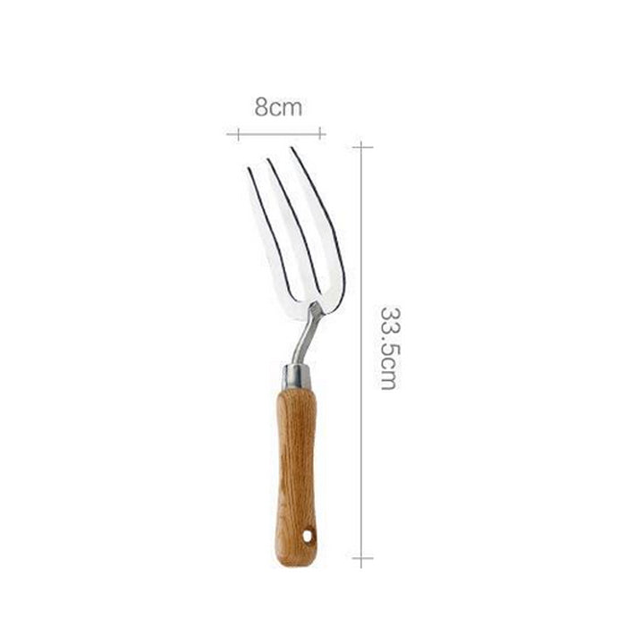 33.5cm Garden Hand Fork Household Stainless Steel Shovel for Planting Gardening Tools Thickening Shovel Soil Rake