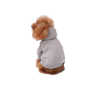 Small Dog Cotton Sweater Autumn and Winter Pet Clothes Dog Clothing-Grey