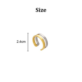 Simple Two Tone Ladies Finger Ring