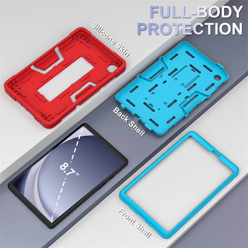 ShockProof Tablet Case with Stand for Samsung Galaxy A9 8.7 Inch-RedBlue