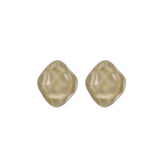 Cute Irregular Marble Resin Stud Earrings-Brown