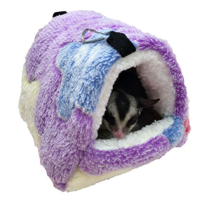 Warm Hamster Plush Bed Hanging Hammock Nest-StarfishPurple