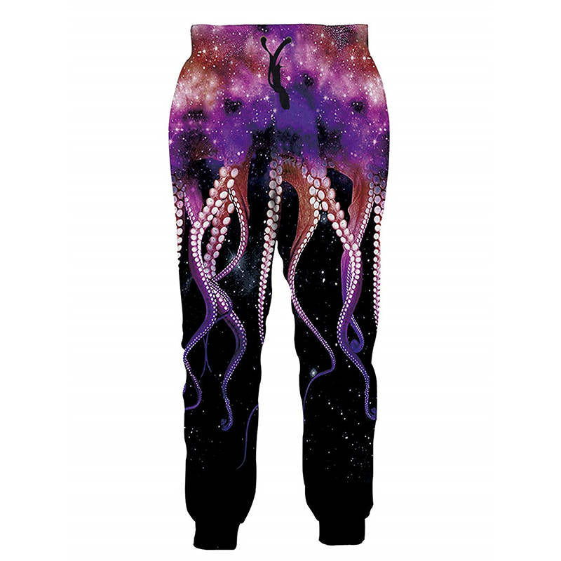 Boys Jogger Pants Funny 3D Graphic Sweatpants Athletic Sports Pants for Kids-Octopus