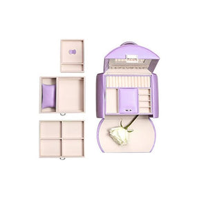 Princess Style Jewelry Box Multi-layer Large Capacity Fabulous Girls Gift-Taro Purple